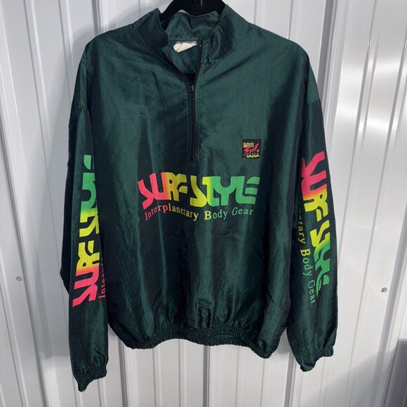 Surf Style Vintage Windbreaker Jacket One Size - Picture 1 of 10
